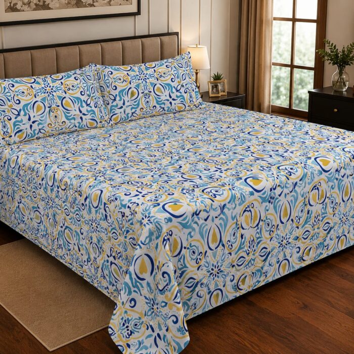EXPORT QUALITY BEDSHEET WITH TWO PILLOW COVER